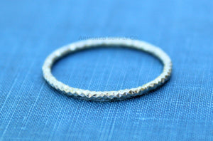 Faceted Stacking Ring, Sterling Silver or Gold-Filled, Wholesale Ring, Blank Band Ring, Silver Ring, Design Your Ring, DIY Jewelry, Gold