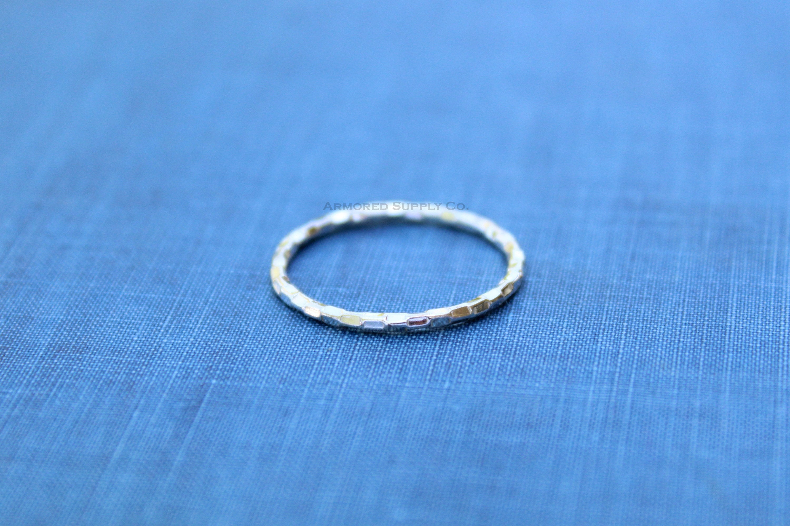Checkered Stacking Ring, Sterling Silver Stacker Ring, Wholesale Ring, Blank Band Ring, Silver Ring, Design Your Ring, DIY Jewelry, Gold