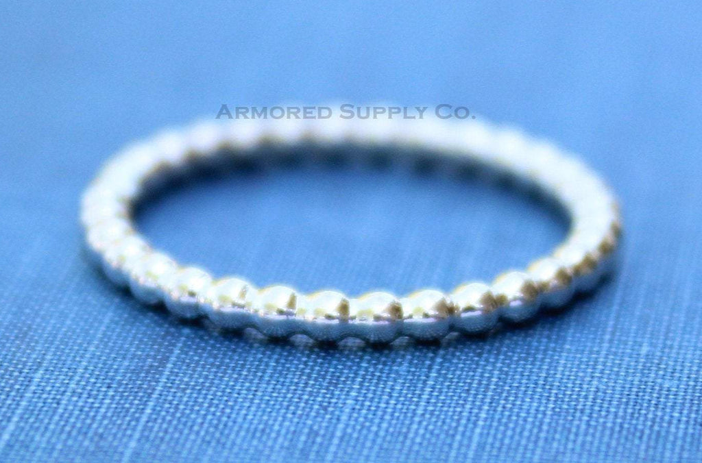 Beaded Stacking Ring, Sterling Silver Stacker Ring, Wholesale Ring, Blank Band Ring, Silver Ring, Design Your Ring, DIY Jewelry, Gold