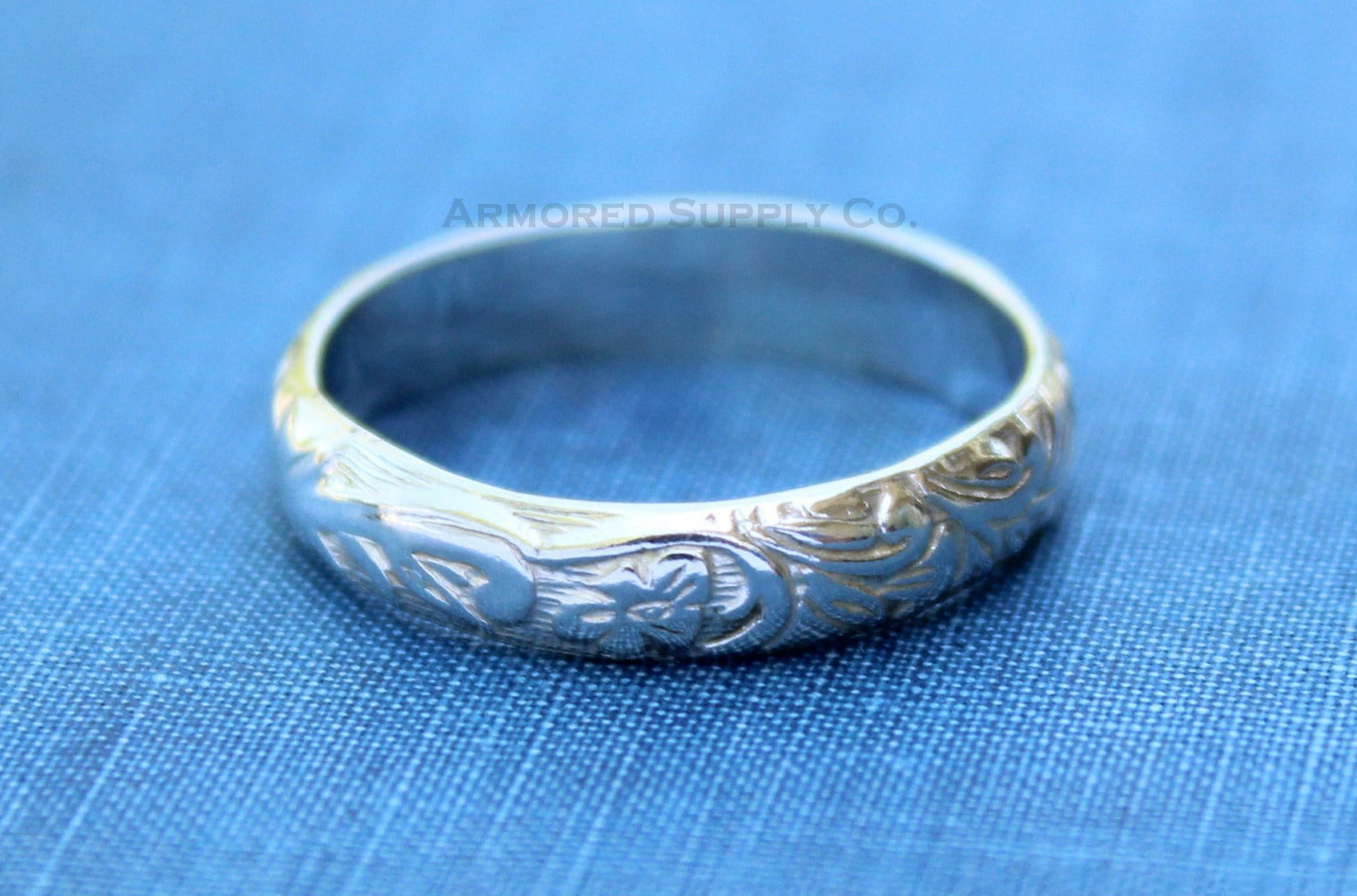 Floral #2 Stacking Ring, Sterling Silver Stacker Ring, Wholesale Ring, Blank Band Ring, Silver Ring, Design Your Ring, DIY Jewelry, Gold