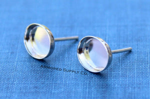 10x8mm Stud Earring Blanks, Blank Stud Settings, Wholesale Blanks, Silver Earrings, Earrings, DIY Jewelry, Silver Blanks, Jewelry Supplies