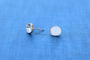 14x10mm Serrated Stud Earring Blanks, Blank Stud Settings, Wholesale Blanks, Silver Earrings, DIY Jewelry, Silver Blanks, Jewelry Supplies