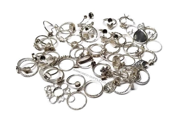 MYSTERY GRAB BAG, Silver Ring Setting, Bezel Ring, Jewelry Setting, Bezel Ring, Claw Setting, Claw Ring, Claw Pendant, Oval Bezel Settings