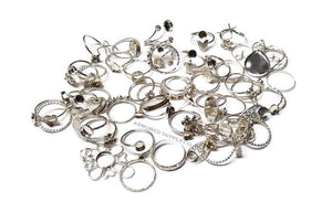 MYSTERY GRAB BAG, Silver Ring Setting, Bezel Ring, Jewelry Setting, Bezel Ring, Claw Setting, Claw Ring, Claw Pendant, Oval Bezel Settings