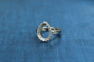 Crown Pear Tear Drop Bezel Cup Ring blank, Half Round Ring Band, Cabochon Bezel, DIY Ring jewelry supplies, build ring, wholesale jewelry
