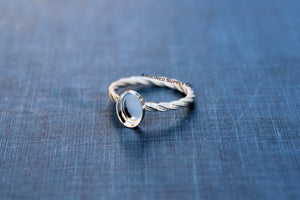 Sterling Silver Oval Bezel Cup Dotted Ring blank, Heart Cabochon, Cab Pad Breast Milk, jewelry supplies, build your ring, wholesale jewelry