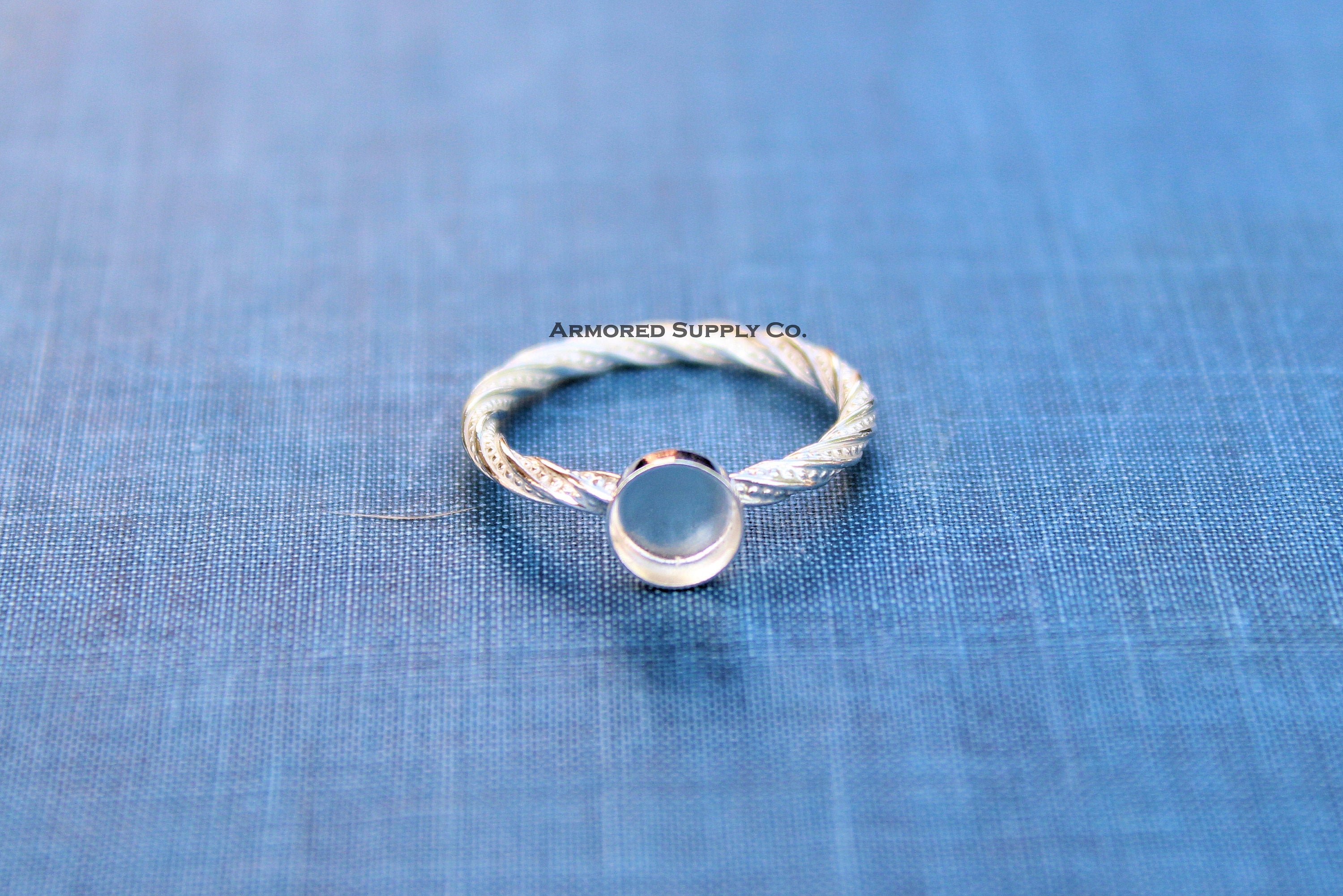 Sterling Silver Round Bezel Cup Dotted Ring blank, Heart Cabochon, Cab Pad Breast Milk, jewelry supplies, build your ring, wholesale jewelry