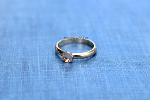 Gold Filled 6mm Bezel Cup Ring blank, Half Round Ring Band, Breast Milk DIY ring, DIY jewelry supplies, wholesale jewelry, diy ring blank