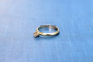 Gold Filled 6mm Snap In Bezel Ring blank,Half Round Ring Band, Breast Milk DIY ring, DIY jewelry supplies, wholesale jewelry, diy ring blank