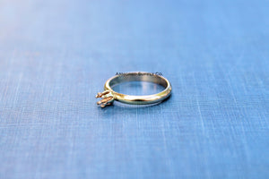 Gold Filled 3mm Snap In Bezel Ring blank,Half Round Ring Band, Breast Milk DIY ring, DIY jewelry supplies, wholesale jewelry, diy ring blank