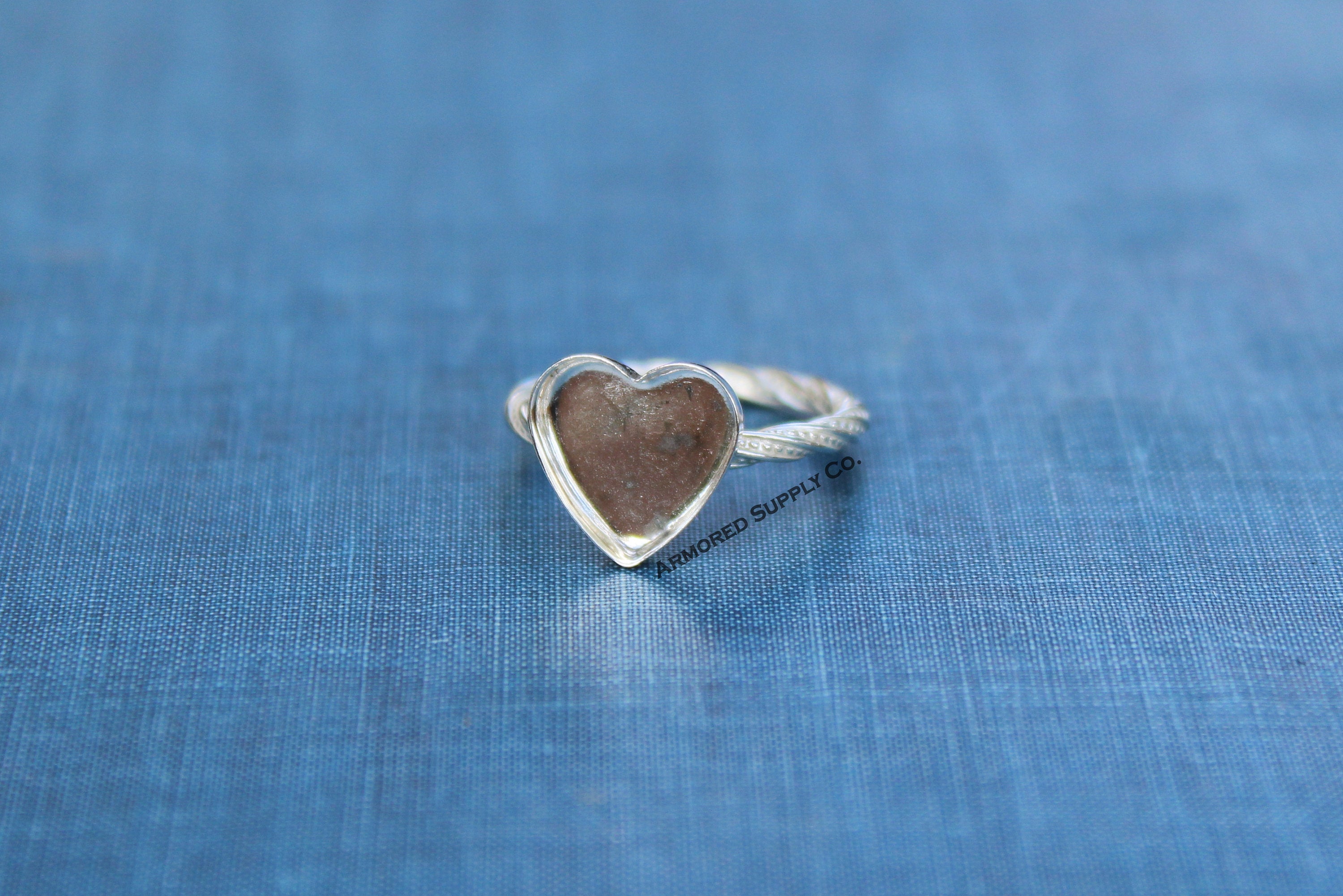 Sterling Silver Heart Bezel Cup Dotted Ring blank, Heart Cabochon, Cab Pad Breast Milk, jewelry supplies, build your ring, wholesale jewelry