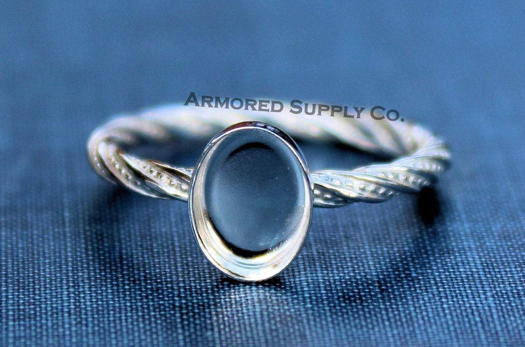 Sterling Silver Oval Bezel Cup Dotted Ring blank, Heart Cabochon, Cab Pad Breast Milk, jewelry supplies, build your ring, wholesale jewelry