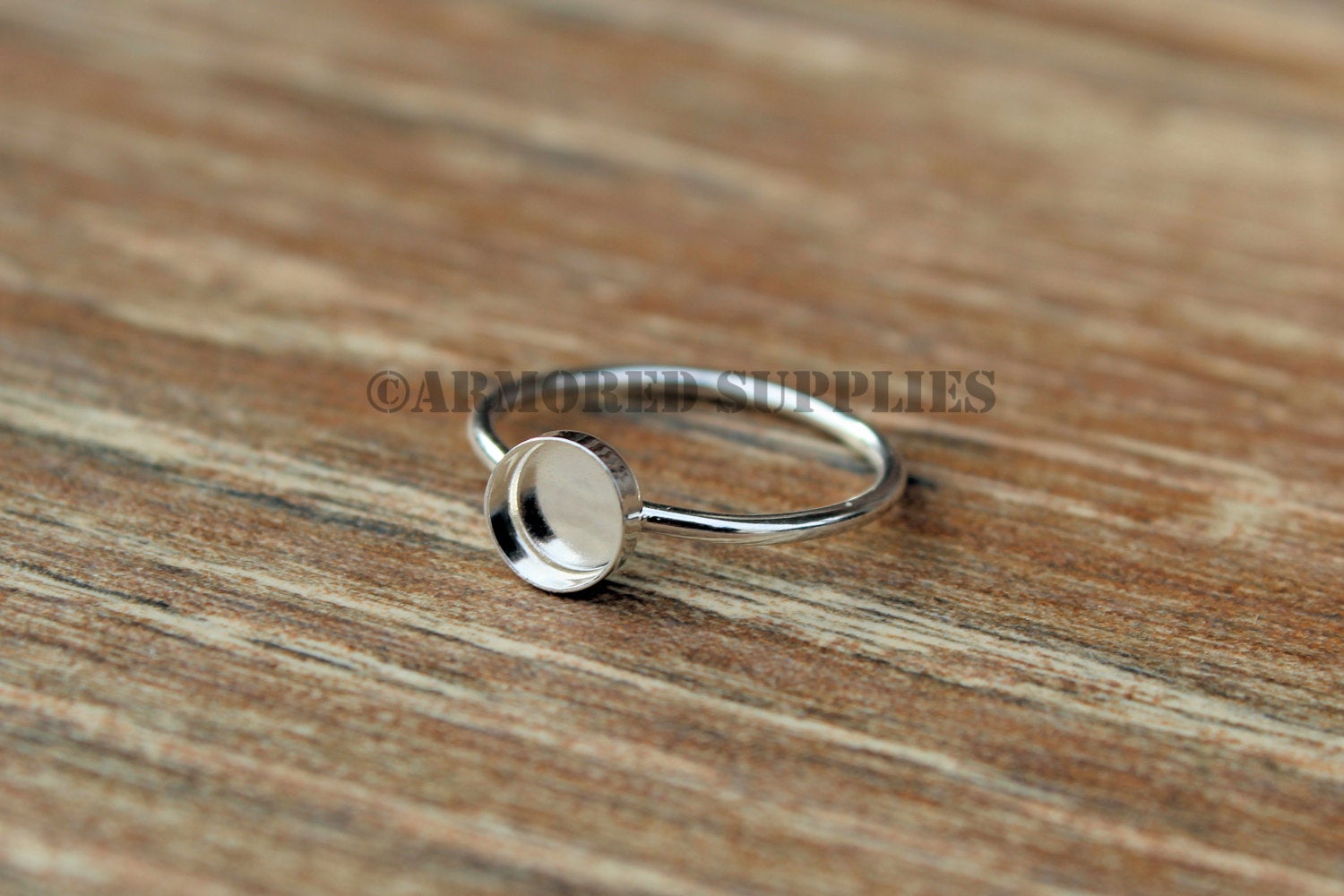 6mm Bezel Cup Ring blank, Round Cabochon, Cab Resin Glue Pad Breast Milk, DIY jewelry supplies, build your ring, wholesale jewelry, diy ring