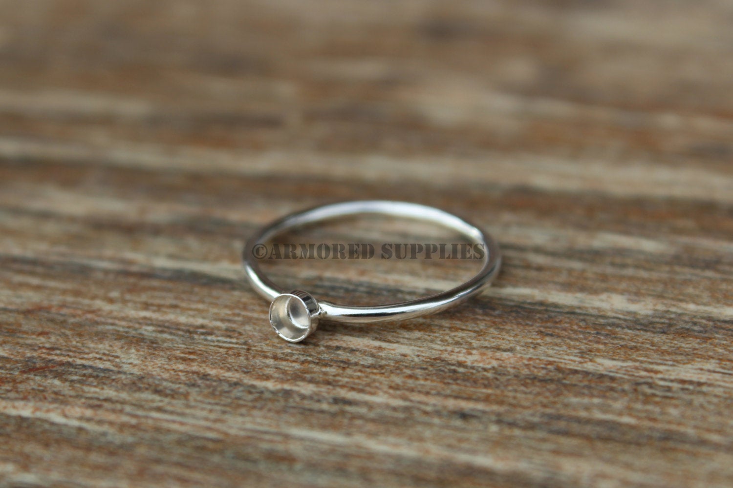 3mm Bezel Cup Ring blank, Round Cabochon, Cab Resin Glue Pad Breast Milk, DIY jewelry supplies, build your ring, wholesale jewelry, diy ring