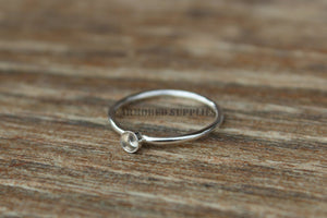 3mm Bezel Cup Ring blank, Round Cabochon, Cab Resin Glue Pad Breast Milk, DIY jewelry supplies, build your ring, wholesale jewelry, diy ring