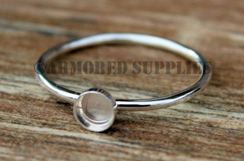 4mm Bezel Cup Ring blank, Round Cabochon, Cab Resin Glue Pad Breast Milk, DIY jewelry supplies, build your ring, wholesale jewelry, diy ring