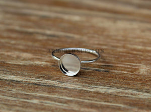10mm Bezel Cup Ring blank, Round Cabochon, Cab Resin Glue Pad Breast Milk, DIY jewelry supply, build your ring, wholesale jewelry, diy ring