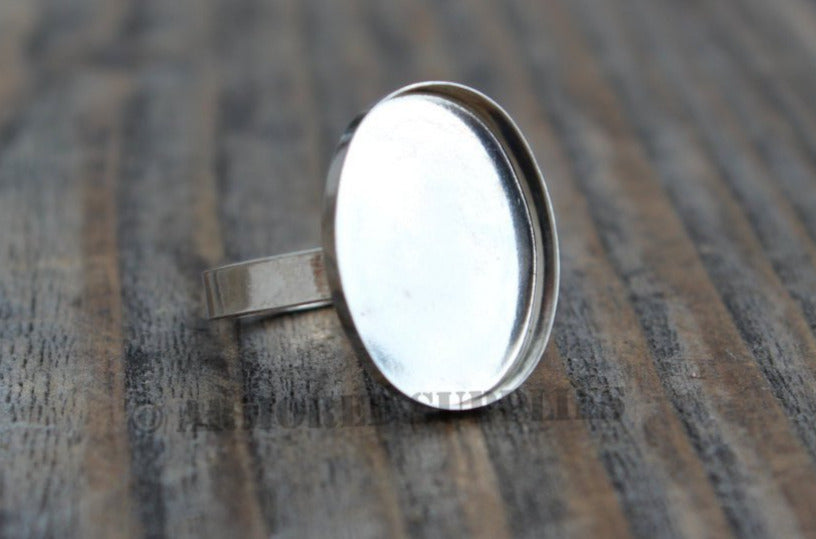 18x13 Oval Bezel Cup Ring blank, Oval Cabochon, 13x18 Resin Breast Milk, DIY jewelry supplies, build your ring, wholesale jewelry, diy ring